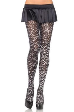 Foil Lepard Print Tights / Leg 7314